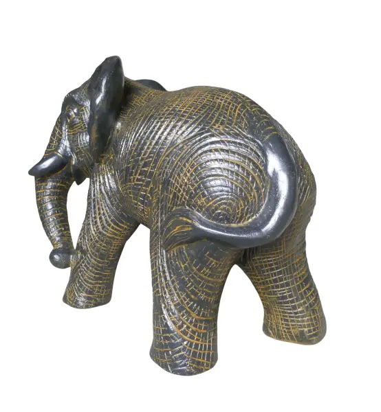 Product image 5 of the product “Elephant, 85cm Length | GRC (Glassfibre Reinforced Concrete), Copper Finish ”